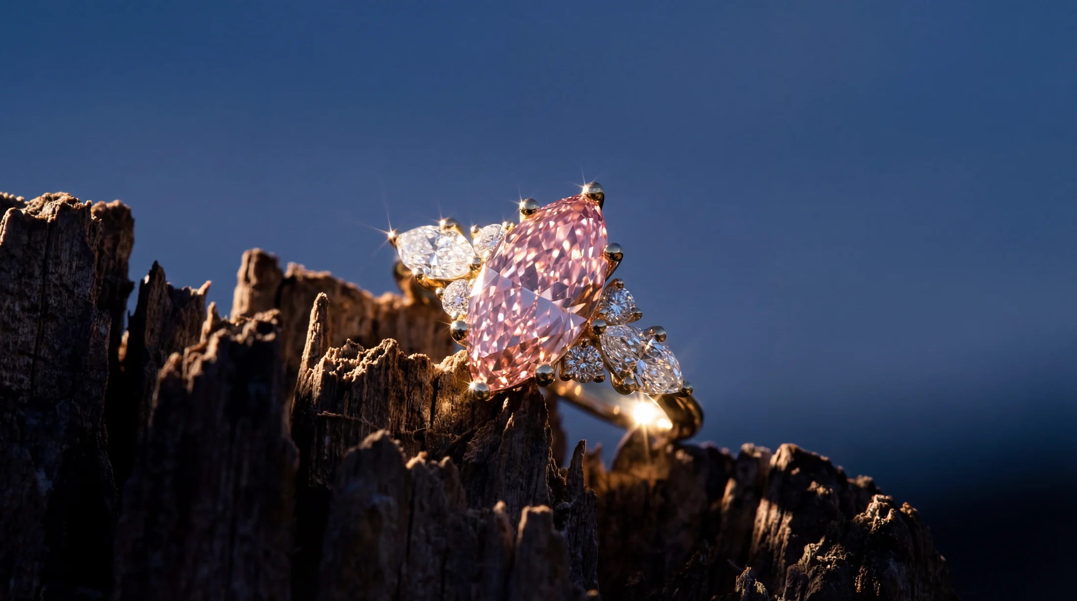 Bespoke pink gemstone ring